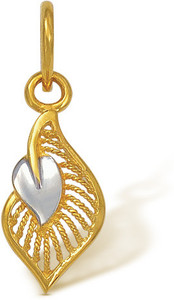 Nishtaa 22K BIS Hallmarked Cubic Zirconia Yellow Gold Pendant