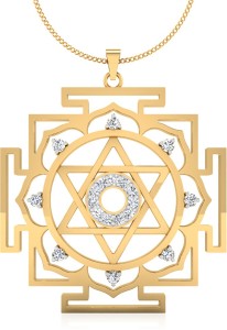 IskiUski The Kuber Yantra Diamond 14kt Diamond Yellow Gold Pendant