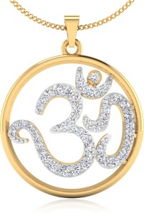 IskiUski The Rudrapriya Om Diamond 14kt Diamond Yellow Gold Pendant