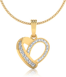 IskiUski New Love beauty 14kt Diamond Yellow Gold Pendant