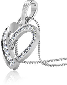 IskiUski Elegant 14kt Diamond White Gold Pendant