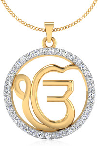 IskiUski The Khalsa Diamond 14kt Diamond Yellow Gold Pendant