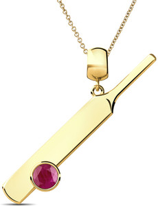 CaratLane Bat Ball Ruby Yellow Gold Pendant Price in India Buy