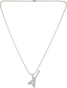 Diovanni Friendship Electric Guitar Engraved Designer Necklace For Diovanni Friendship Electric Guitar Engraved Designer Necklace For Men Silver Stainless Steel Pendant
