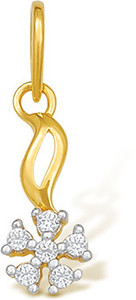 Nishtaa 22K BIS Hallmarked Cubic Zirconia Yellow Gold Pendant