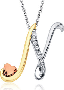 Mannat Jewels Alphabet N Yellow Gold 