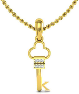 Avsar 14kt Swarovski Crystal Yellow Gold Pendant