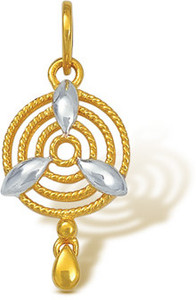 Nishtaa 22K BIS Hallmarked Cubic Zirconia Yellow Gold Pendant