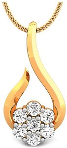 Samaira Gem and Jewelery Forever 14kt Swarovski Crystal Yellow Gold Pendant
