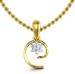 Avsar Sachi Swarovski Crystal Yellow Gold Pendant