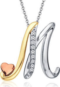 Mannat Jewels Alphabet M Yellow Gold 