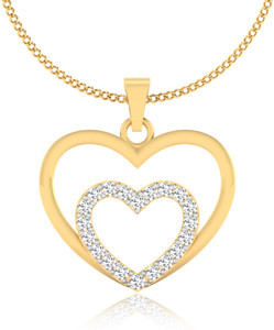 IskiUski Mystique Heart 14kt Diamond Yellow Gold Pendant