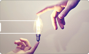 Printland Credit Card Light The Bulb 8 GB Pen Drive