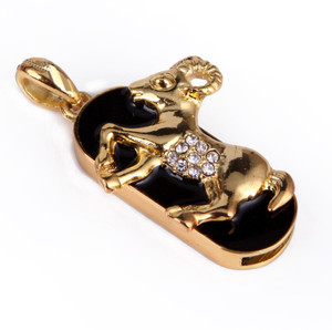 Microware Zodiac Sign Aries 16GB 16 GB Pen Drive(Gold)