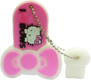 Microware Hello Kitty Bows Pink 32 GB Pen Drive(Multicolor)