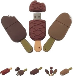 Microware Chocolate Ice Cream Shape 16 GB Pen Drive(Brown)