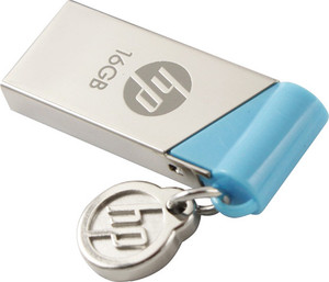 HP V 215 B 16 GB Utility Pendrive(Silver, Blue)