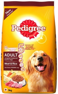 pedigree adult meat and rice 3kg 1 kg dry dog food