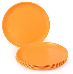 JOY HOME Quarter Plate Round Orange Plate
