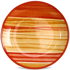 Caffeine 7IN Ceramic in Orange and Beige Studio (Set of 1 Handmade Plate