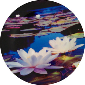 fabulloso Leaf Designs White Lotus Quarter Plate
