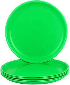 Day2Day Forever Green Microwave Safe Dinner Plates Set Pack of 6 (27x27x2 cm) Plate Set