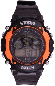 Rokcy Digital Digital Smart Watch Multi Color Dial Sports Watch for Kids Orange