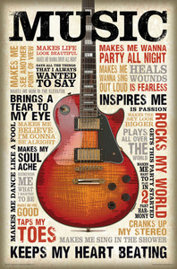 bCreative Music Inspires Me (Officially Licensed) Paper Print