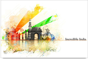 Indian background showing its incredible culture and diversity with  monument, dance and festival celebration for 15th August Independence Day  of India, Art Print | Barewalls Posters & Prints | bwc49154000