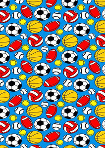Game Balls Pattern A4 Cotton Canvas High Quality Printed Poster - Wall Art Print (Size : 8.2 X 11.6) , For Bedroom , Living Room, Kitchen, Office, Room Canvas Art