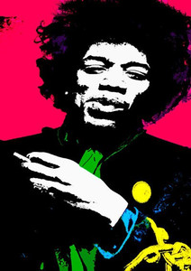 Jimi Hendrix Colors In Life A3 Cotton Canvas High Quality Printed Poster - Wall Art Print (Size : 11.7 X 16.5) , For Bedroom , Living Room, Kitchen, Office, Room Canvas Art