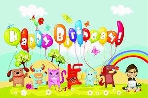 printelligent happy birthday celebration fridge magnets decorate