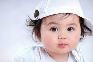 Baby discount white cap