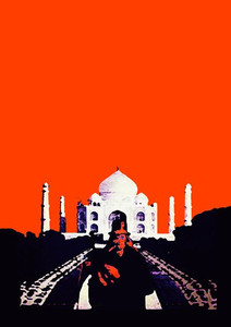 Slash In Taj Mahal A3 Cotton Canvas High Quality Printed Poster - Wall Art Print (Size : 11.7 X 16.5) , For Bedroom , Living Room, Kitchen, Office, Room Canvas Art