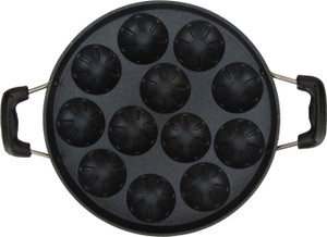 EAZYGRILL Non-Stick Design Appam Patra 12 cavity with handle Paniyarakkal