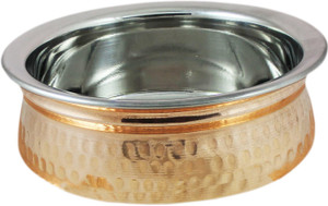 Asia Craft Copper Mixing Bowl Serveware Inside Steel, Dia 7