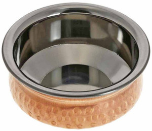 Prisha India Craft Copper Hyderabadi Bowl Handi 0.3 L
