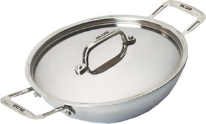 Alda 3 Ply SS Wok Lid Kadhai