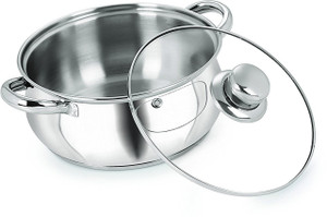 Neelam Stainless Steel Belly Saucepot 20 Cms Induction Bottom Pot 3000 L