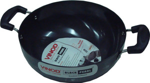 Vinod Zest Non- Stick Friendly Concave With Glass Lid Kadhai 4.1 L