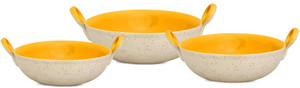 Caffeine Ceramic Serving Kadhai 0.8 L, 0.6 L, 0.4 L