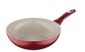 Bergner Ceramic Coated Wok Long Handle Pan 20 cm diameter