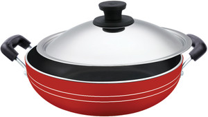 Pigeon Non Stick IB Kadhai with Lid 200 mm Kadhai 2 L