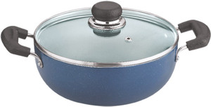 Vinod Deep Kadai 22cm with Glass Lid Kadhai 2.6 L