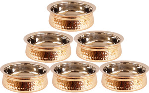 Indian Art Villa Steel Copper Handi 3 L