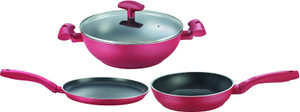 Prestige Dura Plus Cookware Pan, Kadhai, Tawa Set