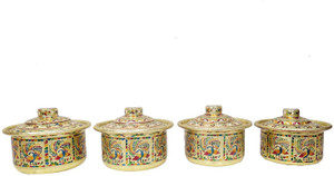 JK Vallabhdas Meenakari Basri Tope - Set Of 4 Pot 1,1.25,1.6,2 L