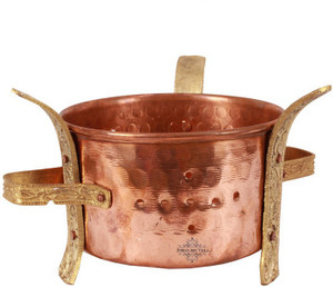Indian art villa Copper Sigdi No.3 Pot NA L