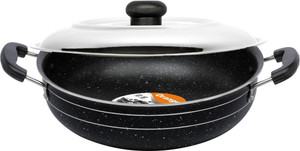 Orange Granite finish deep kadai 3.5 ltr Kadhai 3.5 L