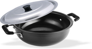 Sumeet 3mm Hardanodised With Lid, No.12 Shallow Deep Kadhai 2 L